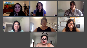 Screen capture of the article authors in a video conference