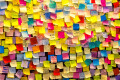 wall of post-it notes with encouraging and inspirational and supportive messages