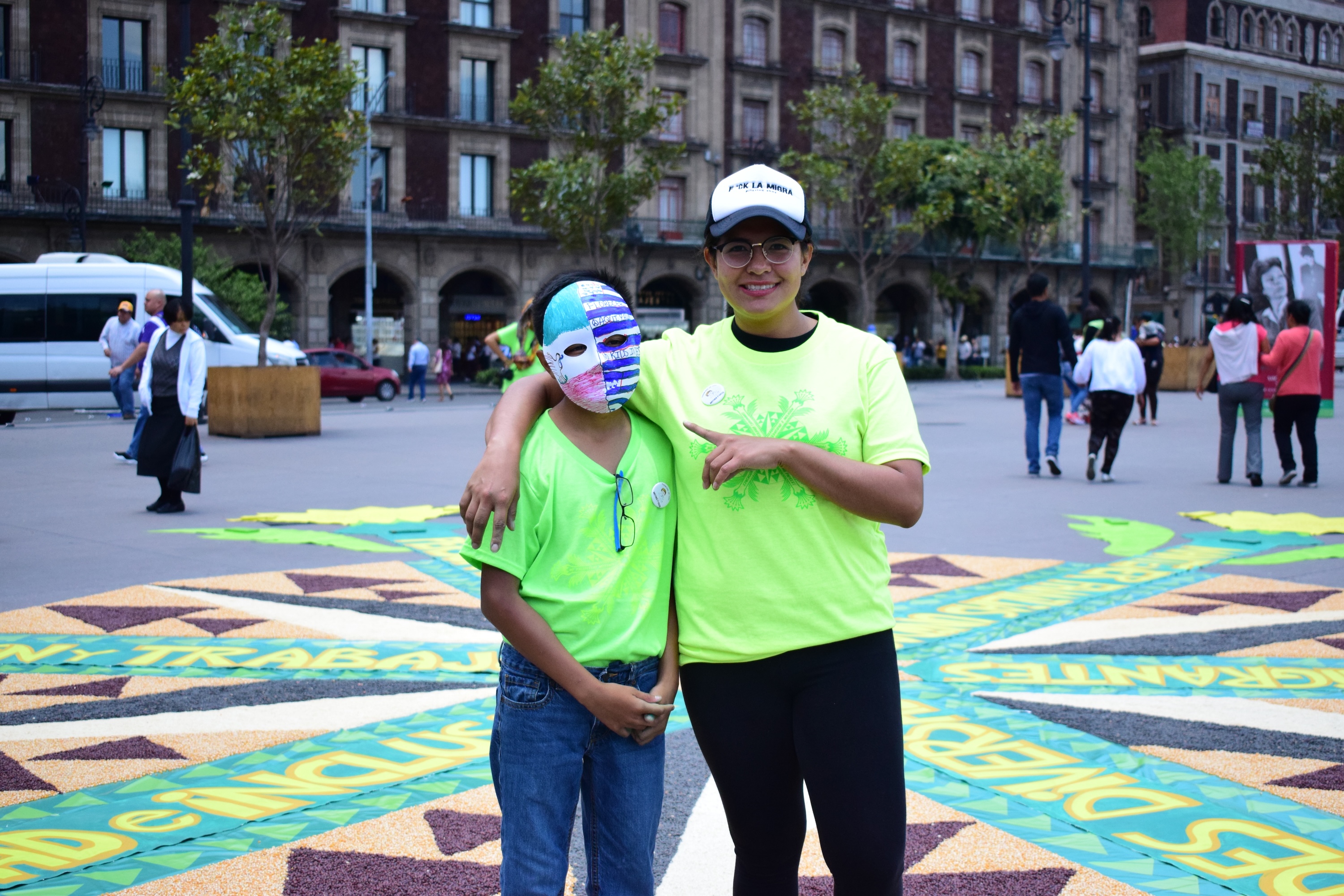 Interviewee Michelle with her son in Mexico City